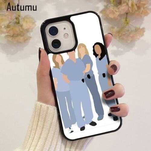 Phone Case for iPhone 12 mini X XS XR 11 Pro Max SE 2020 5 5s 6 6S 7 8 Plus Samsung Galaxy S8 S9 S10 S20 S21 Greys Anatomy Cover