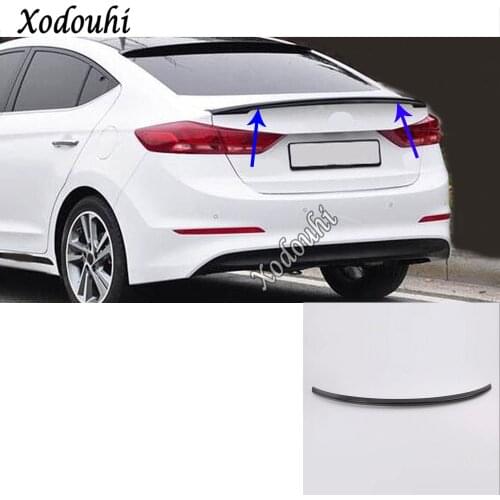 For Hyundai Elantra Avante 2016 2017 2018 2019 2020 Car Body Rear Tail Spoiler Side Triangle Wing Window Bezel Trim Stick 1pcs