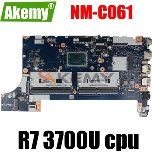 For Lenovo ThinkPad E495/E595 Laptop motherboard FE495 FE595 NM-C061 With CPU R7 3700U motherboard DDR4 100% Fully Tested
