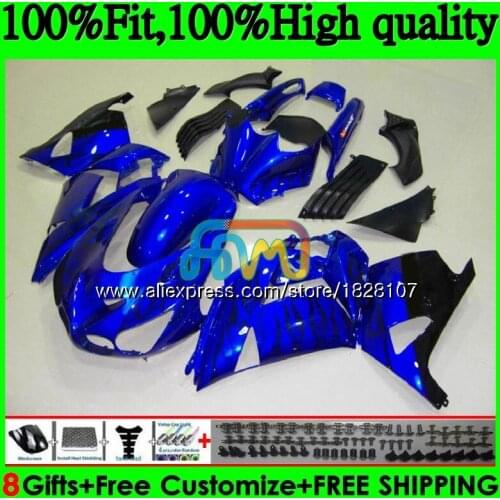Injection For KAWASAKI ZX 14R ZX14R 06 07 08 09 10 11 21BS.43 Blue flames ZZR1400 ZX-14R 2006 2007 2008 2009 2010 2011 Fairing