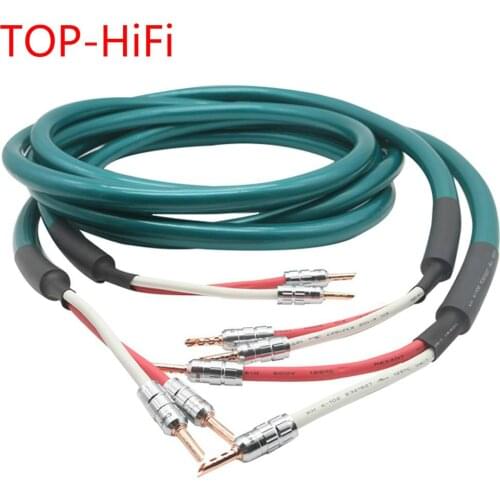 TOP-HiFi Pair Ortofon Speaker Cable CMC Pure Red Copper BFA Banana Plug Audio Speaker Interconnect Cable for AMP CD player