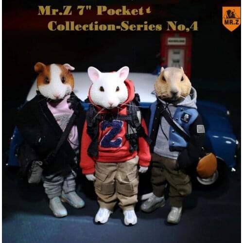 Mr.Z Pocket Zoom No,4 series mouse Model Toy Simulation Animal mouse Model Toy for Action Figure Scene Car Decoration