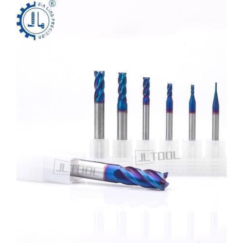 JIALING 1pc 4/6/8mm shank milling cutter end mill 8mm end mill carbide hrc65 end mill set carbide 12