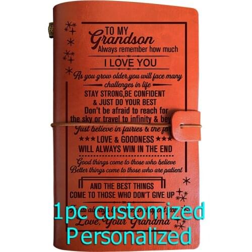 Engraved Leather journal personalized gifts to my husband BJ176 Customized Notebook A5 Dropshipping Supplier US Store Diary