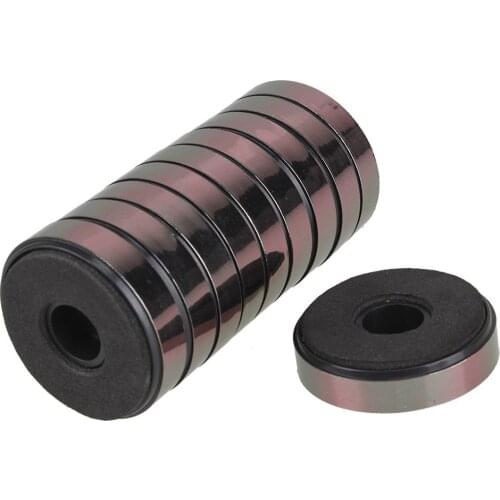 40mm x 10mm Round Isolation CD Player Audio Speaker Anti Vibration Feet Pad Stand Grey Pack of 10