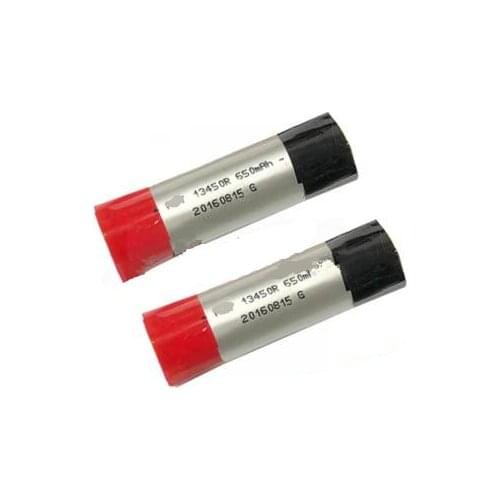 Free ship 2pcs/lot 3.7V 13450 650mAh polymer lithium battery li-ion rechargeable battery with PCB e c.igarette battery