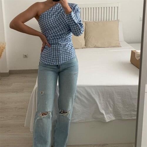 Женские рубашки в клетку MESTTRAF China At AliExpress