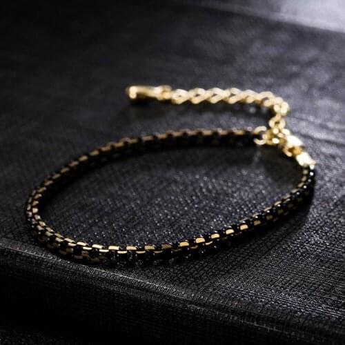 Fashion Gold Bangles Women Simple Elegant Double Multilayer Bracelets Chain Jewelry Dainty Round Layered Copper Chain Bijoux 133