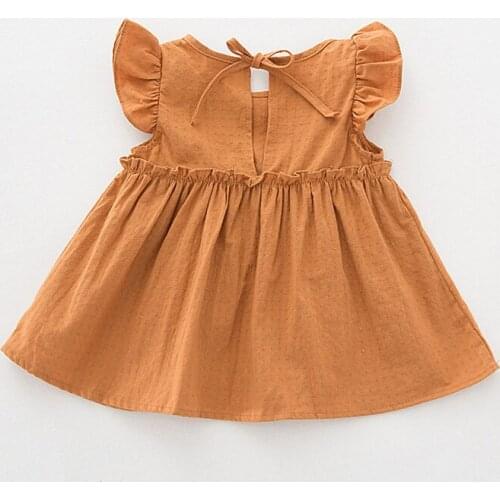 Soft breathable newborn baby girls blouse summer ruffles lace sleeve infant kids shirt toddler baby girls cotton linen tops