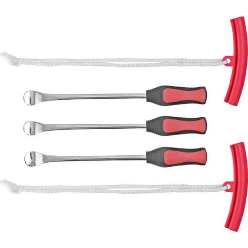 3 Tire Lever Tool Spoon + 2 Wheel Rim Protectors Tool Kit for Motorcycle Bike Tire Changing Removing Professional