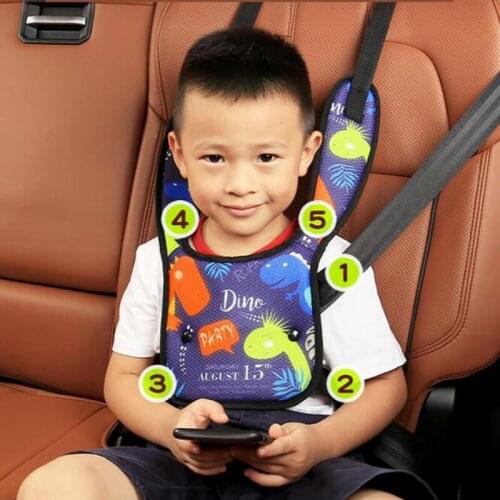 Non-standard child safety seat belt cover adjustment holder shoulder pad cover for kids cartoon dinosaur seatbelt cushion