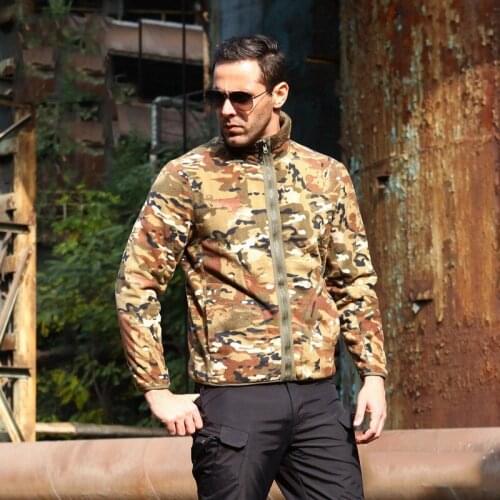 New Mens Camping Tactical Jacket Warm Fleece Military Both Positive And Negative Coats Outdoor Hiking Climbing Trekking Jackets