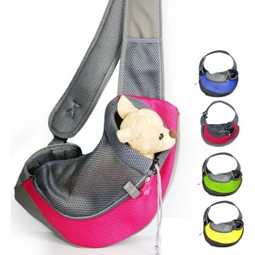 Portable One-shoulder Cat and Dog Travel Pet Bag Breathable Mesh Pet Diagonal Backpack Supplies
