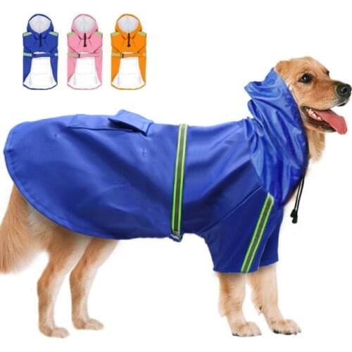 Pet Small Dog Raincoat Waterproof Snowproof Big Dog Clothes Reflective Dog Raincoat dog raincoat waterproof