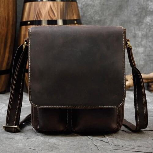 Mens Casual Crossbody Bag Messenger Bag Cross Shoulder Bag Men Leather Genuine Leather Man Bag Shoulder Bags Cow Skin
