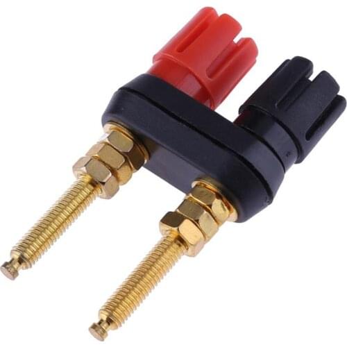 Extended Speaker Banana Plug Binding Post Terminal Connector Banana Socket Dual Female Banana Plugs for Speaker Amplifier