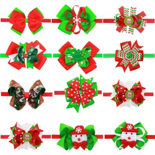 Christmas bow 1.5cm hairband European and American baby headband hair accessories