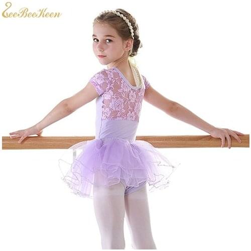 Pink/Purple Gymnastics Leotard Swan Lake Lace Tutu Ballet Dress Ballerina Leotard For Girl Ballet tutu Dance Dress For Child