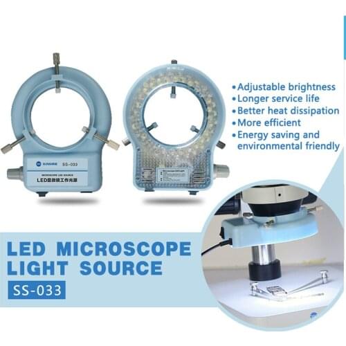 Microscope Led Light Source Adjustable Brightness With 56 Led Illuminator Lamp For Stereo Microscope Excellent Circle Light