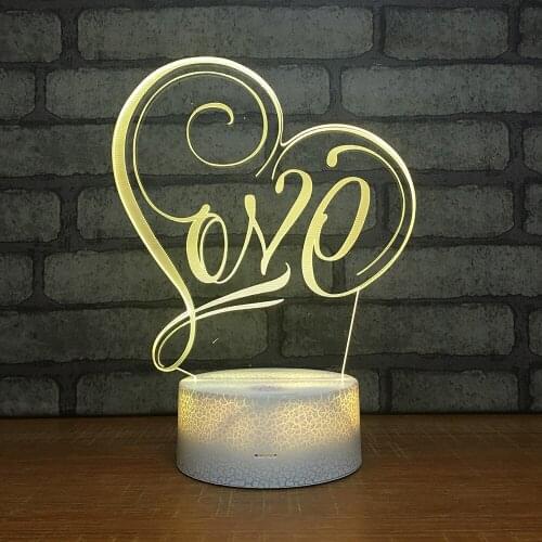 Home Decoration Led Night Light 3D Lamp Remote Control Discoloration 3d Night Lamp 7 color change 3d Light Fixtures