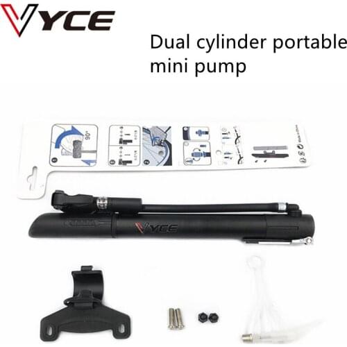 VYCE Mini Bicycle Double cylinder Pump Bicycle Accessories Cycling Bicycle Air Pump Ball Basketball Tyre Soccer Bike Inflator
