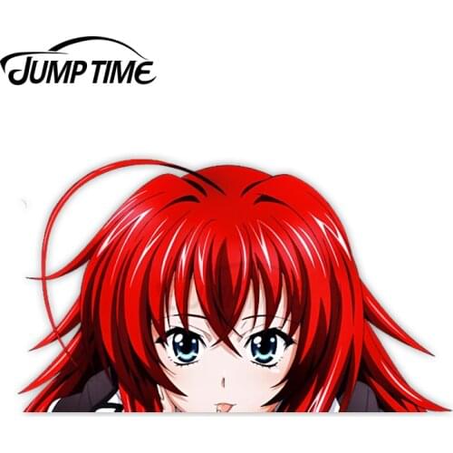 Jump Time High School DxD Rias Gremory 111 Cute Anime Girl Peeker Vinyl Decal Window Waifu Car Stickers