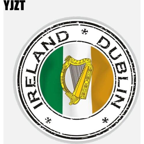 YJZT 11CM*11CM Car Ireland Dublin Decal Window Helmet Body Car Sticker 6-2706