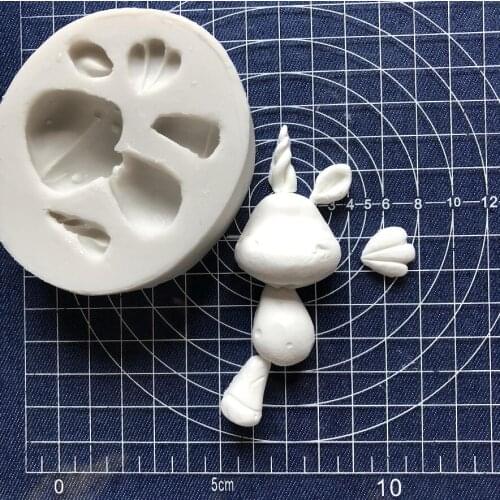 Cake Tools 1 pc horn foot ear unicorn silicone mold Decorating Cupcake topper fondant tool mould DIY