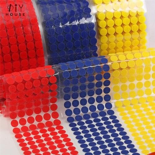 100Pairs 10-25mm Color Dots Self Adhesive Fastener Tape DIY Craft Strong Hook And Loop Magic Stickers Nylon Velcros Materials