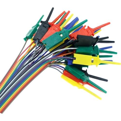 20CM Dupont Cable Female Male Wire Connector Turn Test Hook for Saleae Logic Analyzer Logic Test Clip 10pcs / Lot Dupont Line