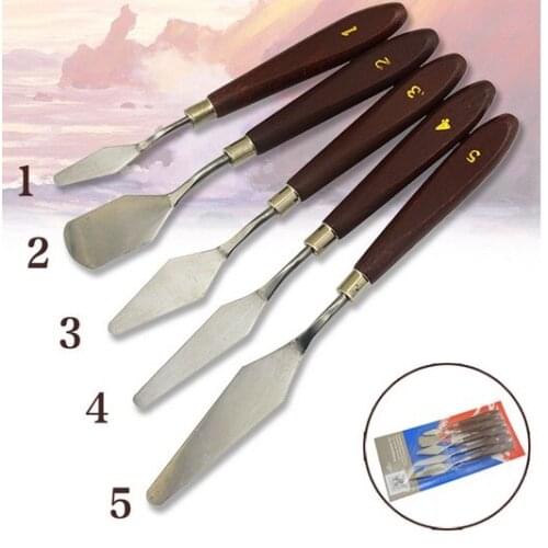 5pcs Pottery Clay Wax Ceramics Modeling Sculpture scrape knife Carving Tools Set