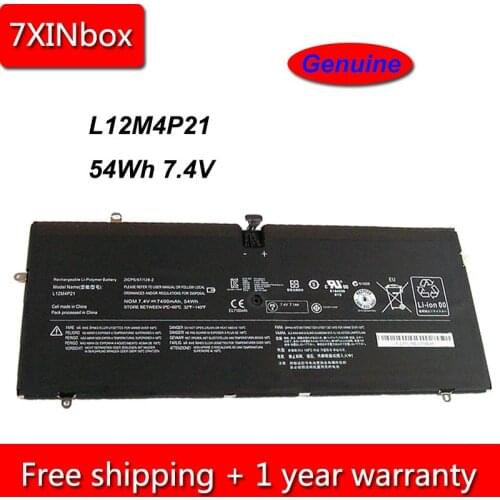 7XINbox 54Wh 7400mAh 7.4V Genuine L12M4P21 L13S4P21 Battery For Lenovo Yoga 2 Pro 13" 121500156 2ICP5/57/128-2 2CP5/57/123-2