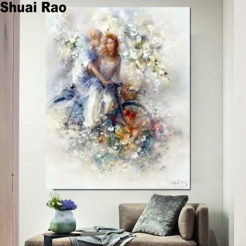 Full drill square round diamond painting mosaic bicycle Lovers pattern diamond rhinestones diamond embroidery cross stitch art