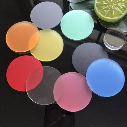 Color Frosted Acrylic Translucent Plate Round Matte Translucent Model Decoration Props Ins Shooting Supplies Wafer