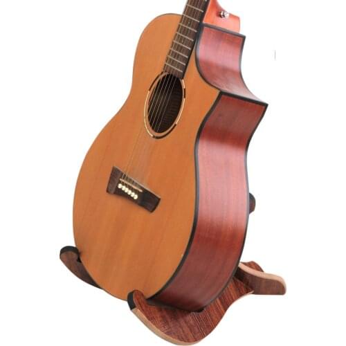 High Quality Wooden Guitar Stand - Handcrafted Solid Walnut Wood Floor Stands Best for Acoustic, Electric and Classical Guitars