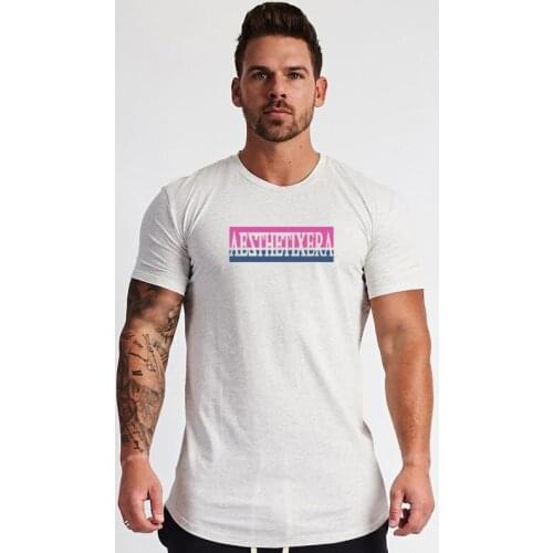 New Brand Fashion T Shirt Men Cotton compression Breathable Mens Short Sleeve Fitness Mens t-shirt Gyms Tee Tight Casual Tops