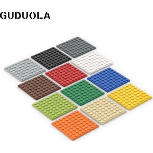 Guduola Small particle Plate 8X8 41539 MOC Assembly Building block Parts foundation plate / low board / low brick 5 pcs/lot