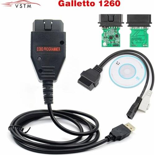 Galletto 1260 ECU Chip Tuning Tool EOBD Flasher ECU Flasher Green PCB FTDI FT232RQ Read Write Free Ship
