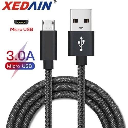USB Type-C Micro Cable Fast Charger USB Data Cable Nylon Sync Cord 3A for Samsung Xiaomi Huawei Redmi Android Microusb Cable