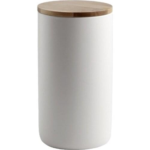 Ceramic Utensil Storage Canisters Crock Coffee Container with Lid for Food Dry Goods Kitchen STTA889