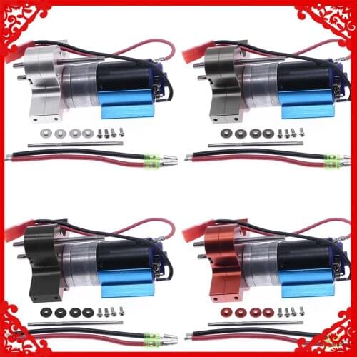 Alloy housing gearbox #45 steel gear 370 brushed motor with reduction gears for rc hobby model car MN RC 1-12 crawler