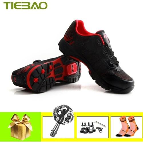 TIEBAO 2019 Cycling Shoes Women Men Mountain Bike Sneakers Self-locking Bicycle Riding Shoes Bicicleta Triatlon SPD Pedals Shoes
