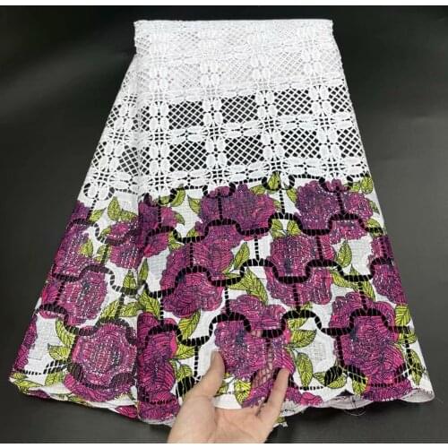Cord lace for african party nigerian lace fabric sequins tissu guipure lace robe dentelle femme mesh fabric high quality 5yard