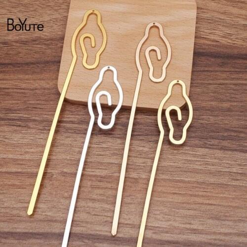 BoYuTe (10 Pieces/Lot) 26*168MM Metal Brass Cloud Shape Hair Stick Handmade Diy Hair Accessories Materials