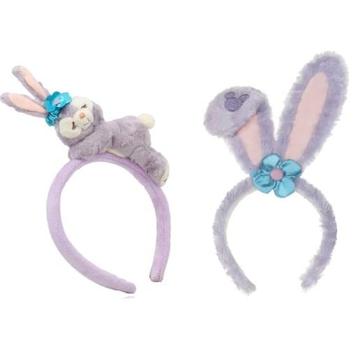 Kawaii StellaLou Plush Toys Cute Cartoon Bunny Ears Headband Soft Plush Headwear Dolls Childrens Toys Girls Birthday Gifts