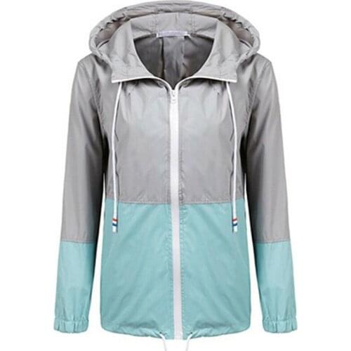 Trendy Women clothes Hooded Spandex zipper Geometry coats long sleeve casual outerwear one pieces