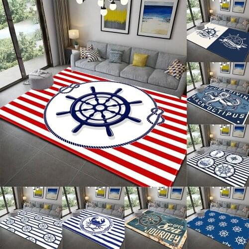 Nautical Carpet Childrens Mat Bedroom Kitchen Carpet for Childrens Room Carpet Living Room Rugs Bathroom Mat for Children