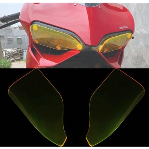 Motorcycle Screen Lens Guard For Panigale 899 1199 959 1299 2014 2015 2016 2017 2018 Acrylic Headlight Protector Cover Headlamp