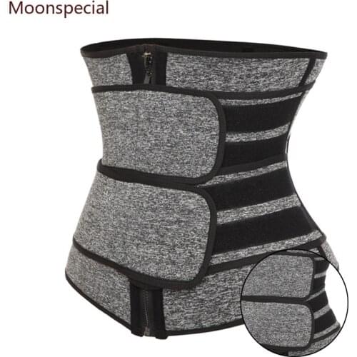 Neoprene Sauna Waist Trainer Corset Sweat Belt for Women Weight Loss Compression Trimmer Workout Fitness