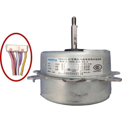 New air conditioner motor YDK55-6 57W 5 line fan motor good working part
